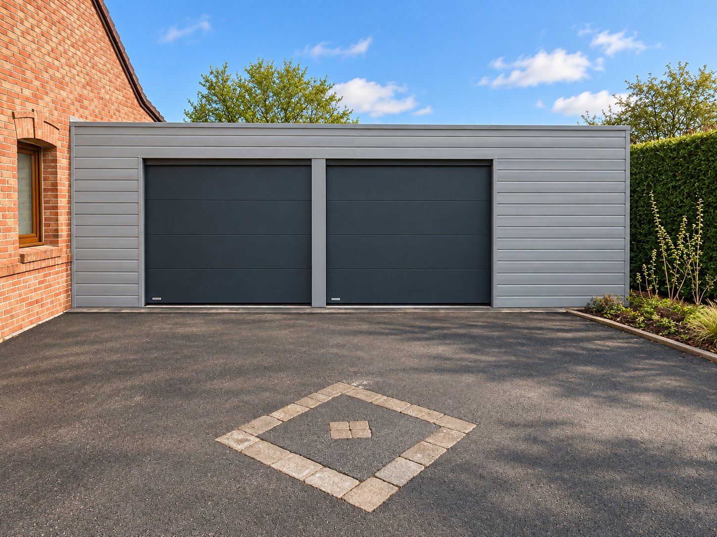 Porte de garage sectionnelle posée par VITREC