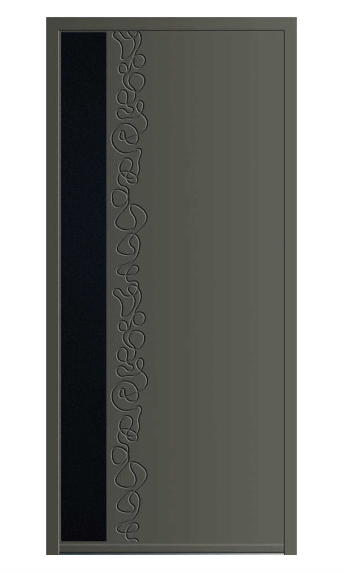 Porte d'entrée Anémone — Insert laqué (option) et rainurage · Accessoire WE 26 (option)