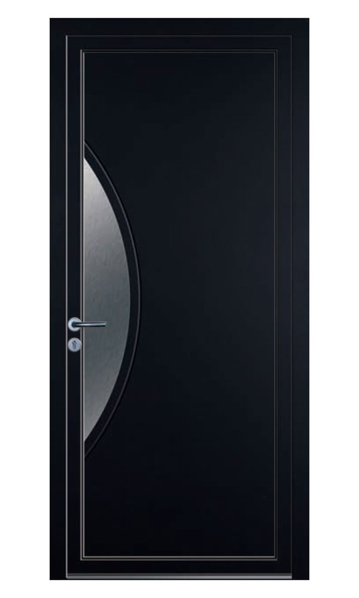 Porte d'entrée Firmin — Insert inox et rainurage