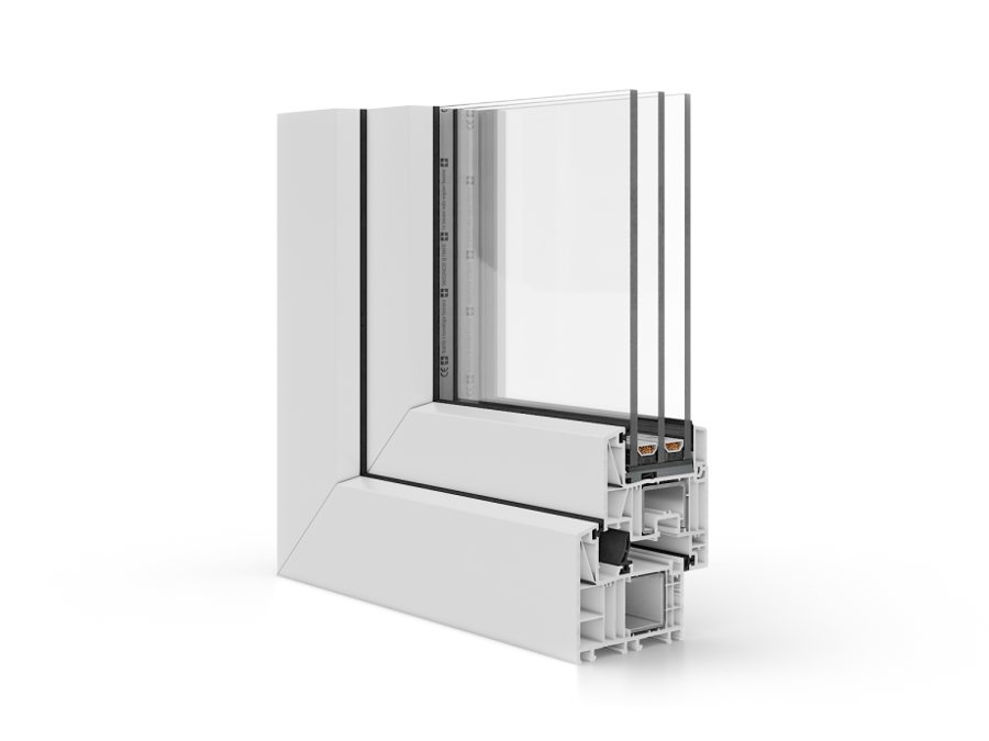 Profilé BluEvolution 82 PVC — visuel fabricant Eko-Okna