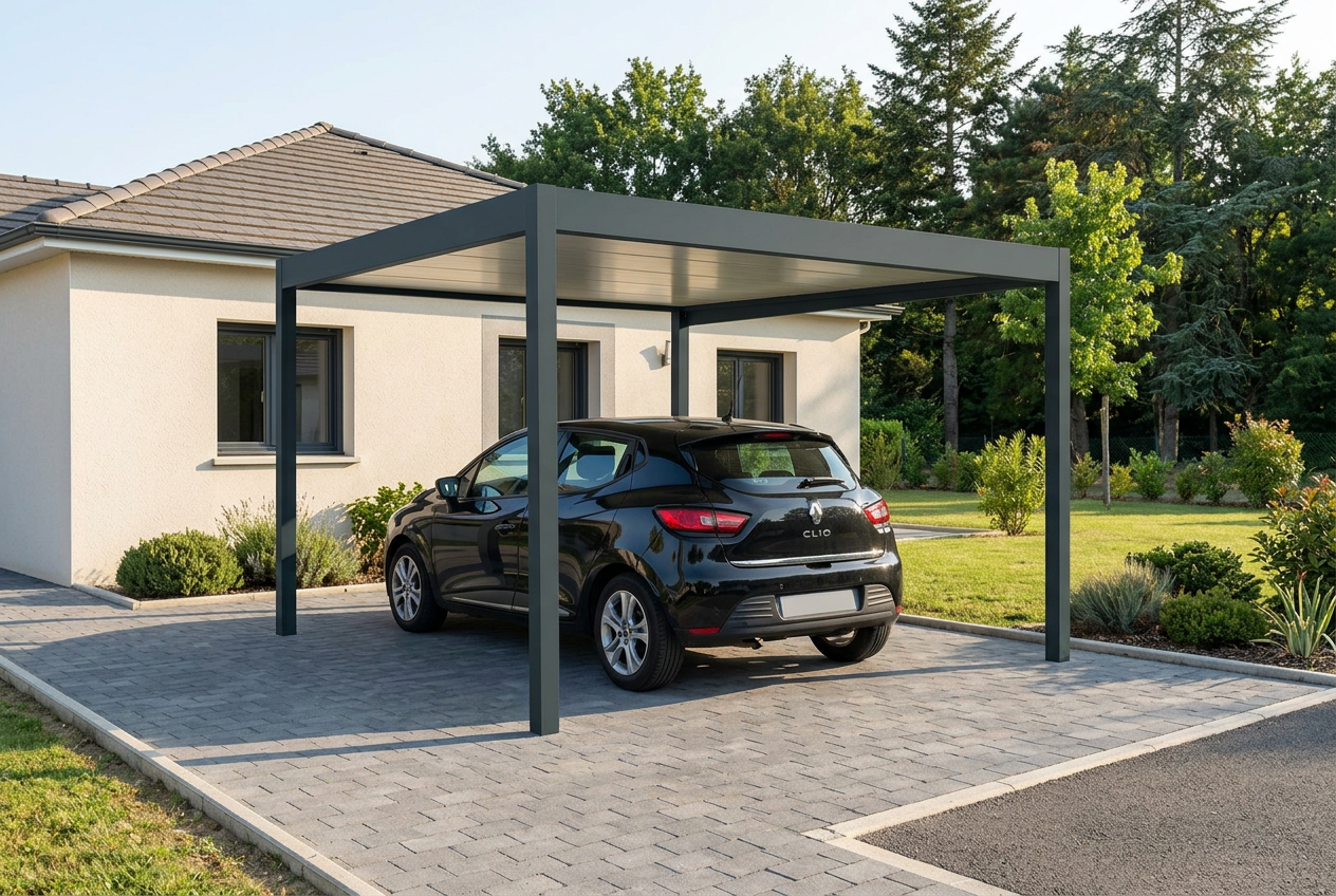 Carport Optimo avec citadine compacte