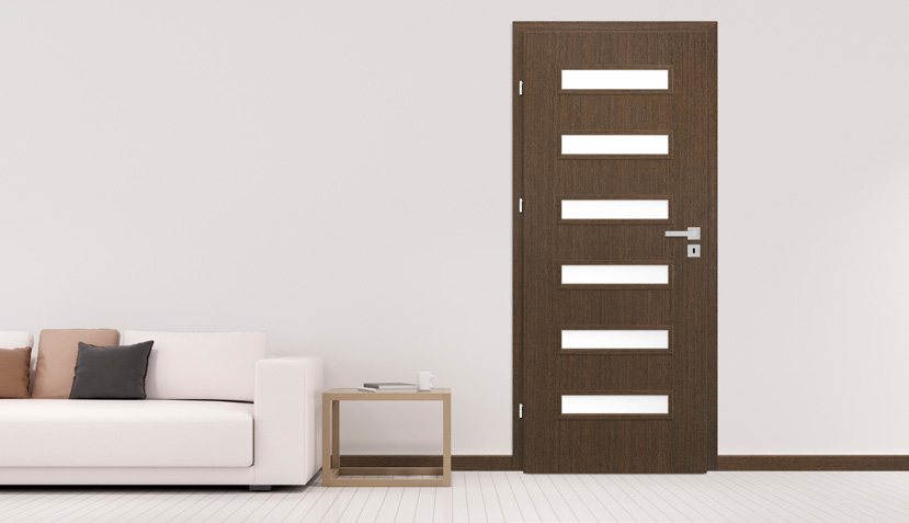 Porte intérieure Sorano, décor wengé, photo de catalogue